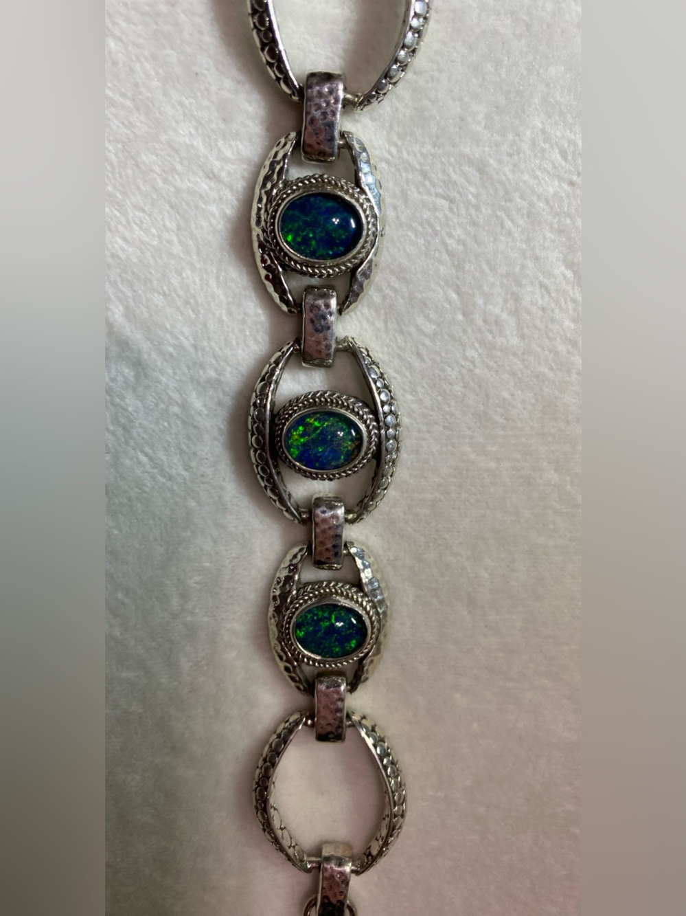 Sarda Sterling Silver Bracelet with Australian Opal Triplet